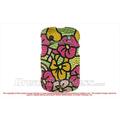 Dreamwireless Blackberry Bold Touch 9900 9300 Full Diamond Case- Green With Hot Pink Hawaii Flower FDBB9900GRHPHF